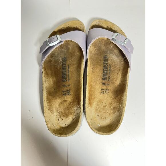 Birkenstock EUC Purple Lavender Leather Madrid SlipOn Slide Sandal 41 10-10.5 US - Picture 5 of 6